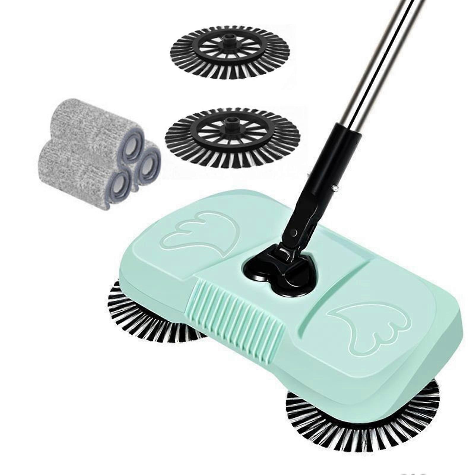Three-in-one Suction Sweeper Machine No Electricity Required Cleaning Floor Sweeper for Under the Sofa Under the Bed