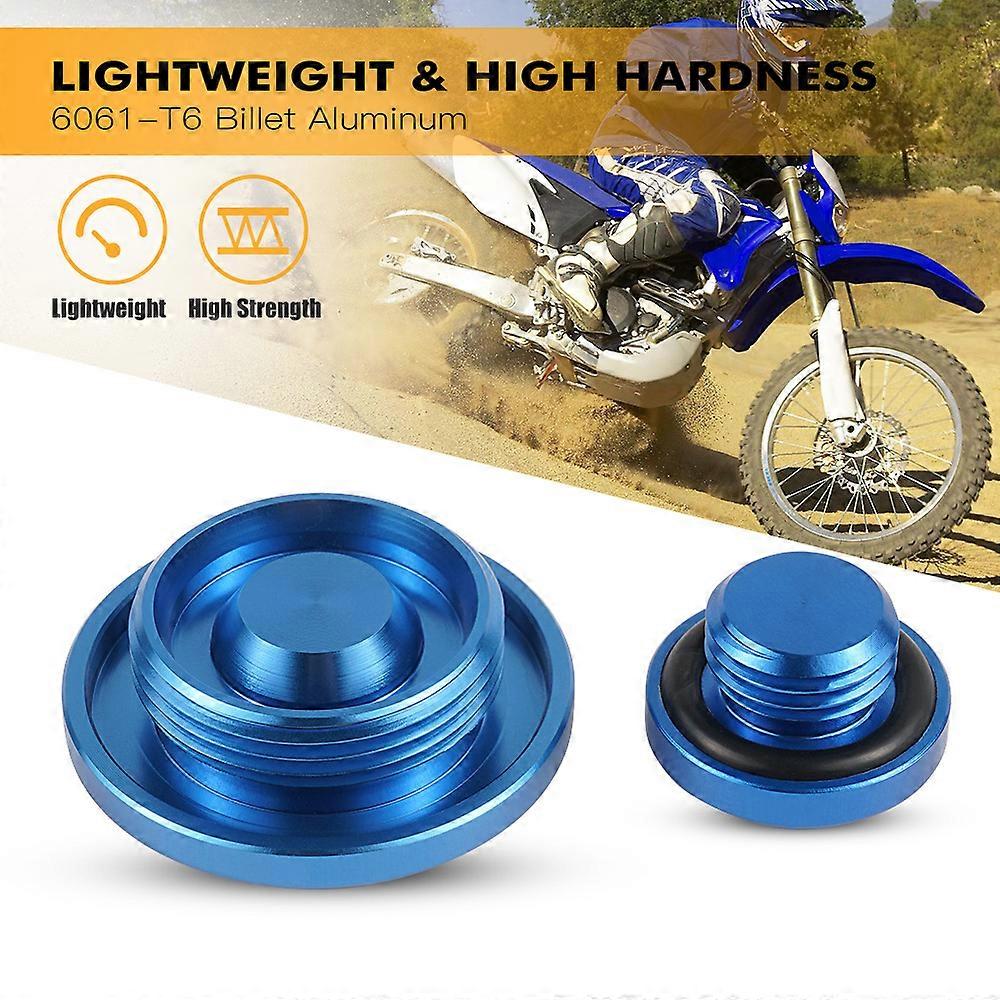 NiceCNC Aluminum Engine Plug Kit – Blue Anodized, For Yamaha WR250F WR450F YZ450F YFZ450 ATV