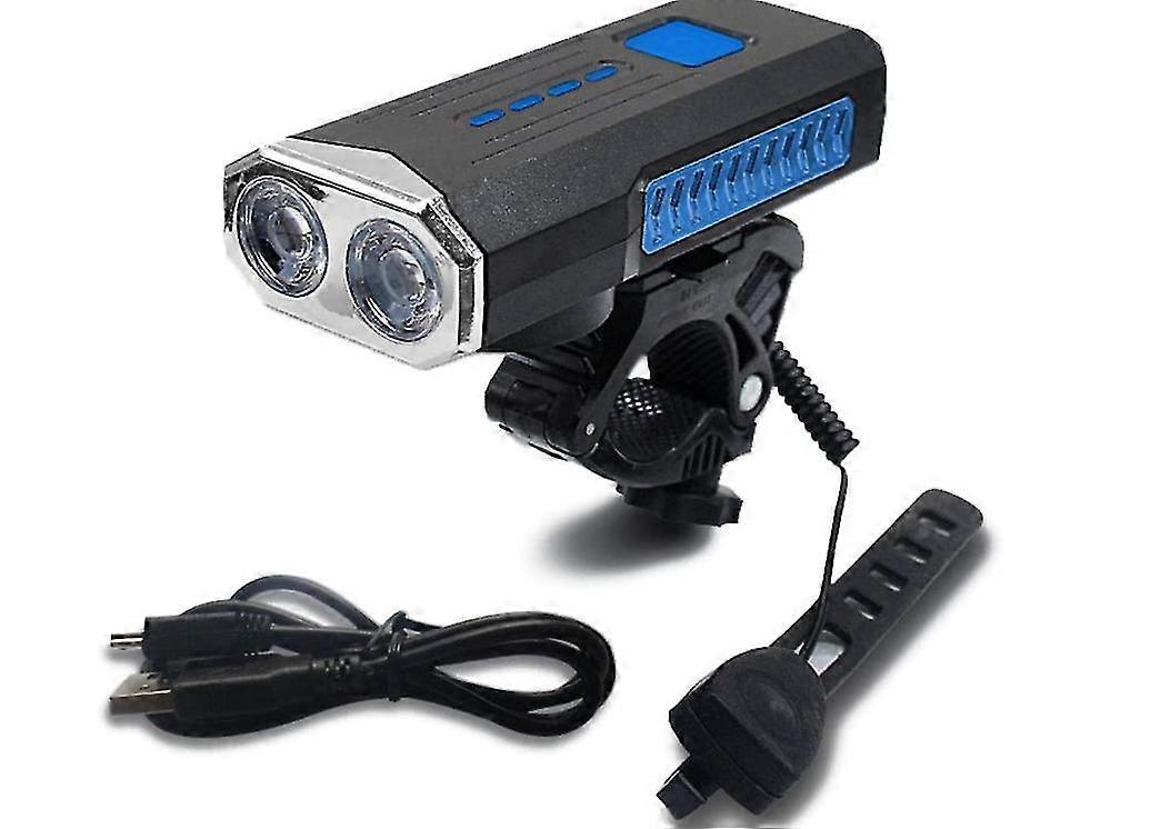 LED Bicycle Light Powerful Torch Horn Lights Night Riding Bicycle Light Rechargeable Front Light