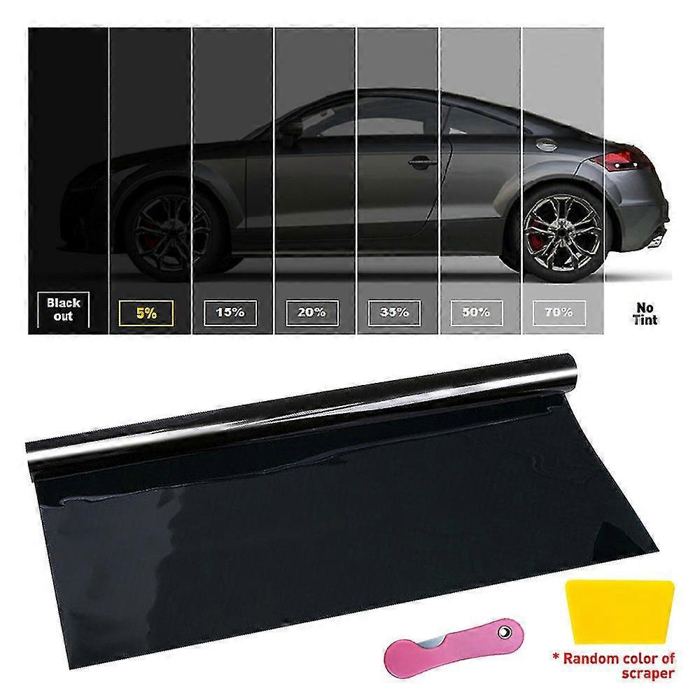 50x3m 5/15/20/35/50/70 Percent Vlt Black Car Window Tint Film Glass Sticker For Car Uv Protector Tint Sun Shade Auto Accessoires