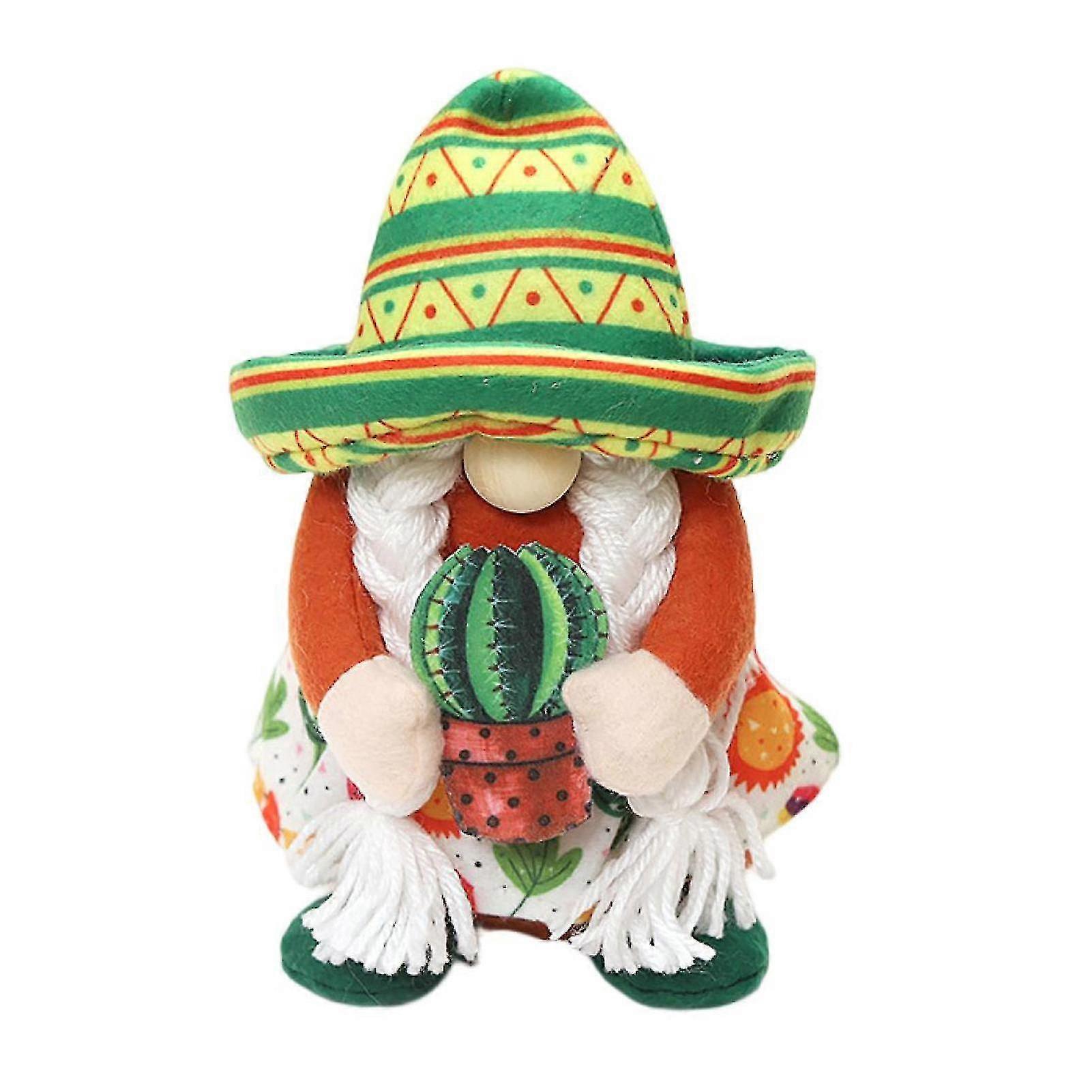Creative Gnome Doll Wide Application Guitar Cactus