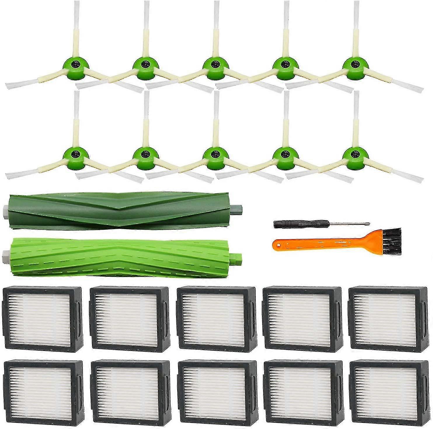 Pack De 21 Pices De Rechange Pour Irobot Roomba I&e Series I7 I7+ I3 I3+ I4 I4+ I6 I6+ I8 I8+/plus E5 E6 E7 Robot Aspirateur, 1 Jeu De Brosses En Caou