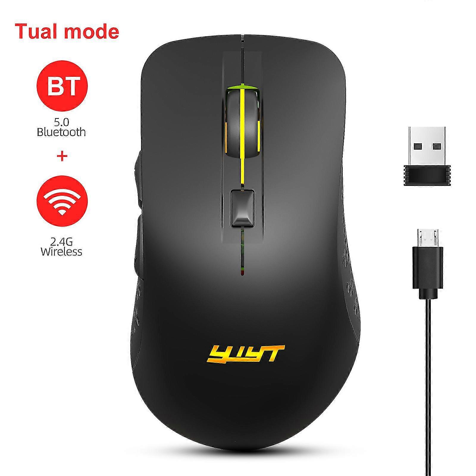 Double Modes 2.4 G Wireless Game Bluetooth 5.1 2400dpi  Gaming Mouse