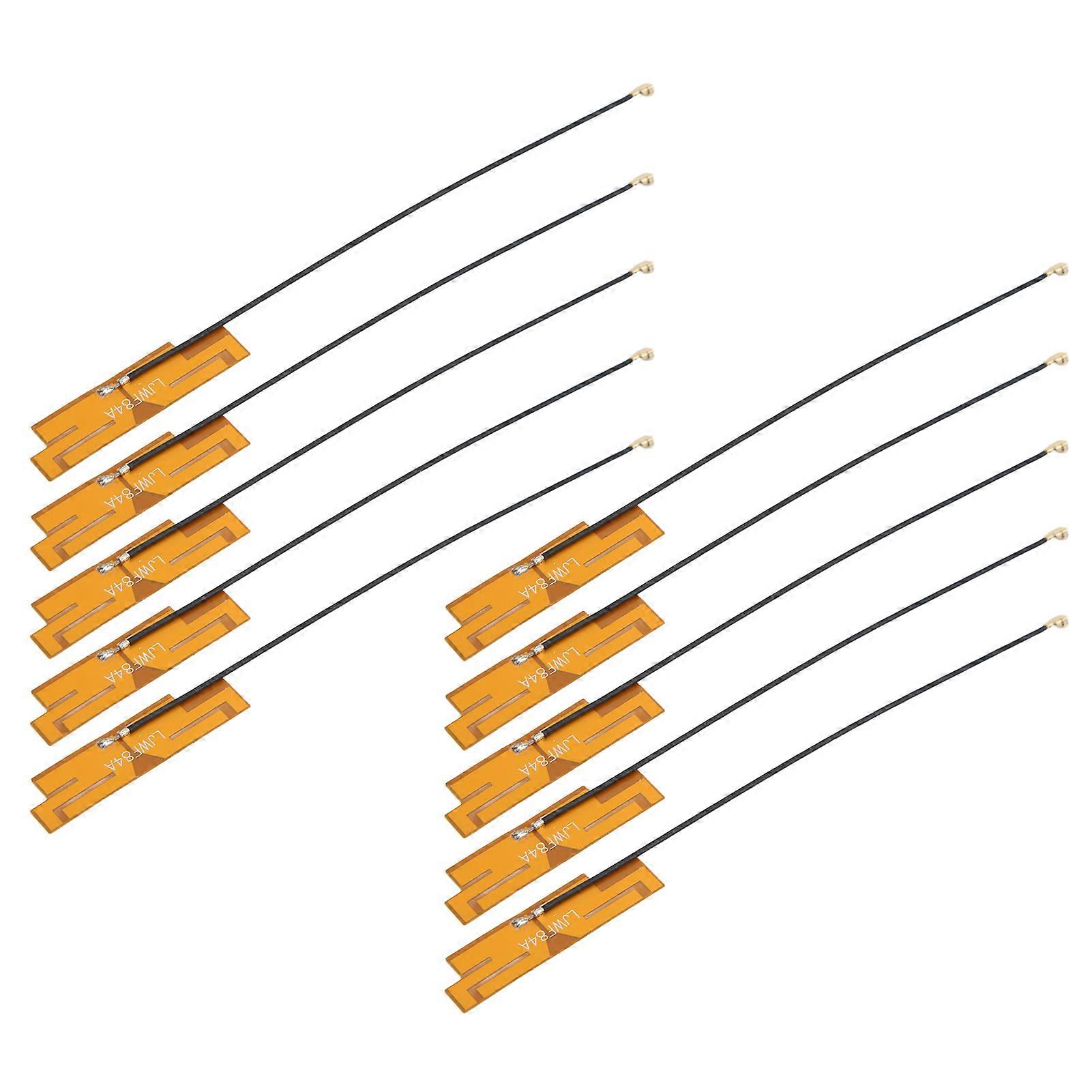 10pcs WIFI Card Antenna 2.4G/5.8G Dual Frequency 5DBI Gain Soft Built in Omnidirectional IPEX Connector Antennas