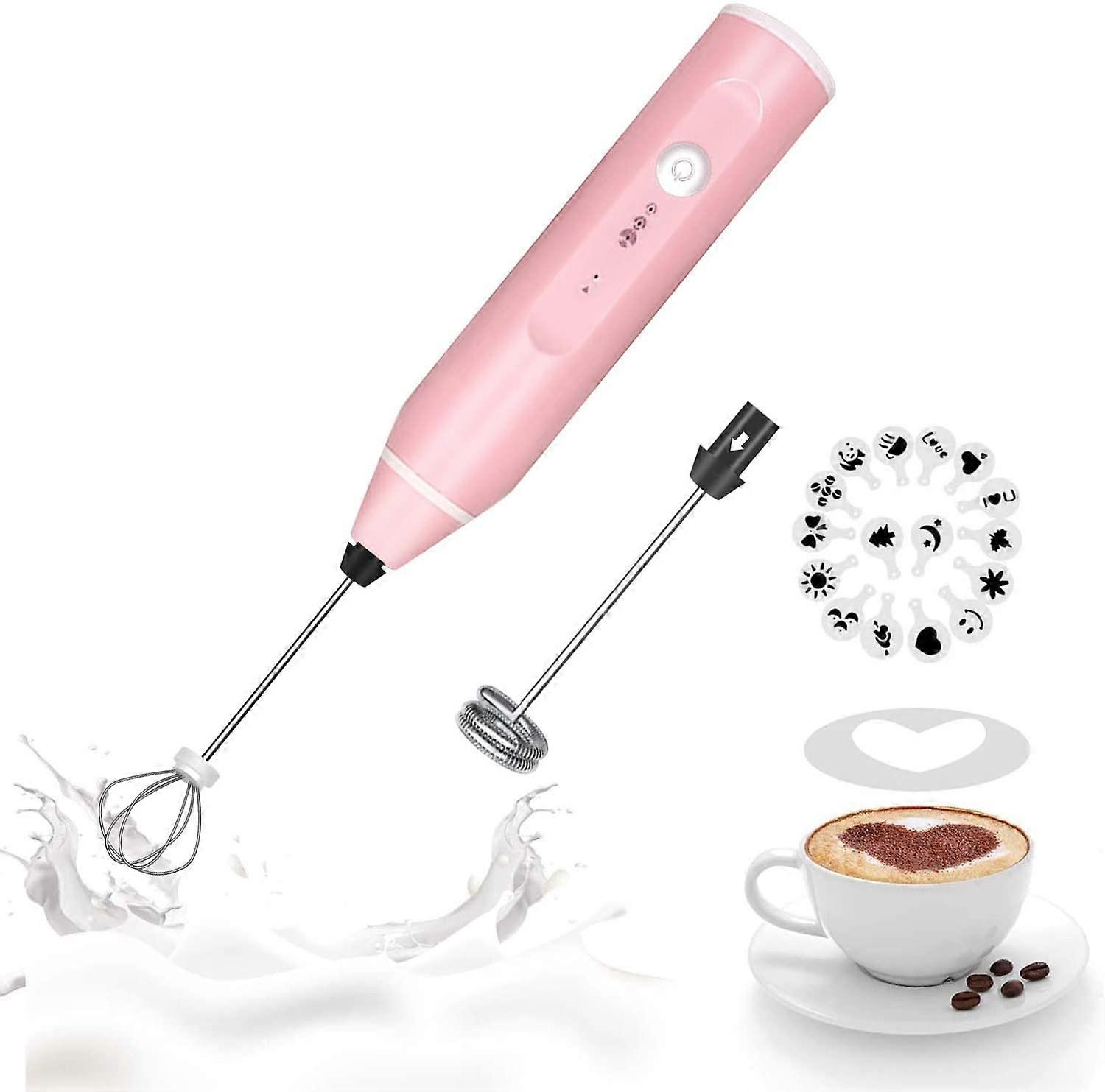 Milk Frother Handheld, Rechargeable Whisk Drink Mixer
