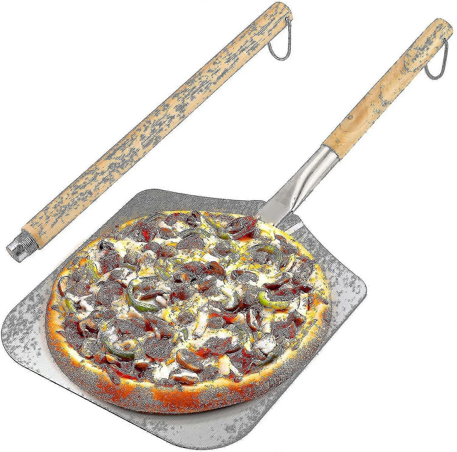 Pizza Stone For Oven, Pizza Pusher Set Of 3, (30.5cmx43.5cm) Stainless Steel