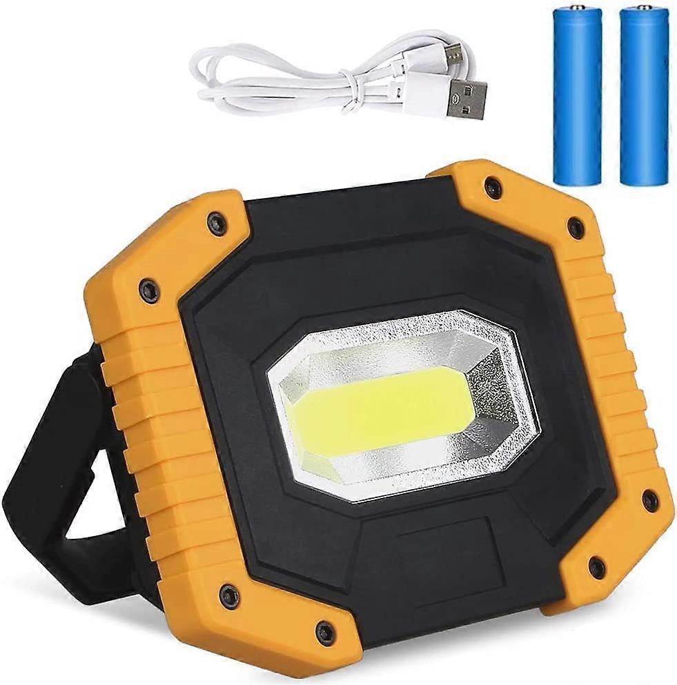 Reflector LED recargable USB de 20 W, con 3 modos (tiene 2 baterías)