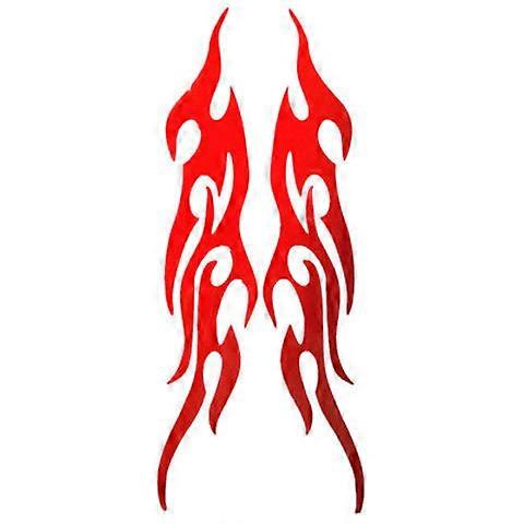 Pegatina de llama de motocicleta (rojo)