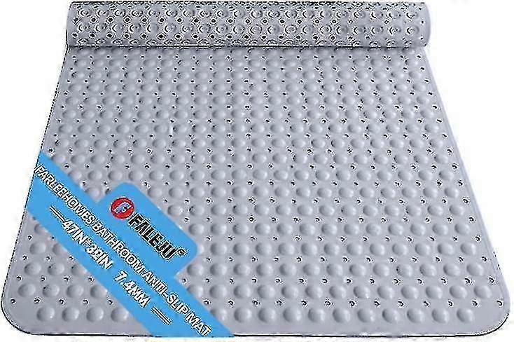 80cm*120cm Ekstra stort badekar Brusemåtte med sugekopper, skridsikker fortykket bademåtte Stort badeværelse med drænhuller Brusegulvmåtte