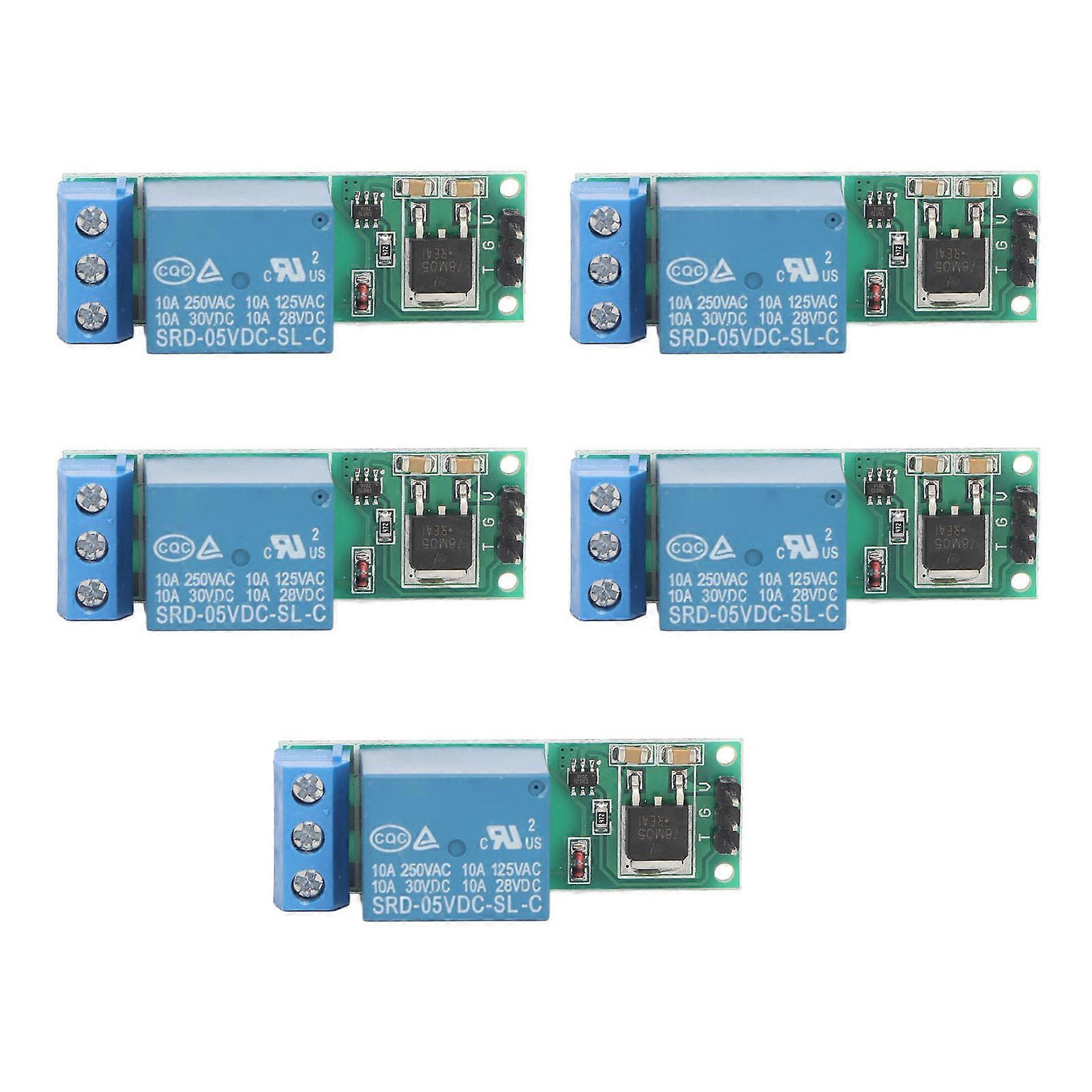 5PCS 1 Channel Relay Module Bistable Self Locking Trigger Switch Board DC 6?24V IO25B01 YEMMA