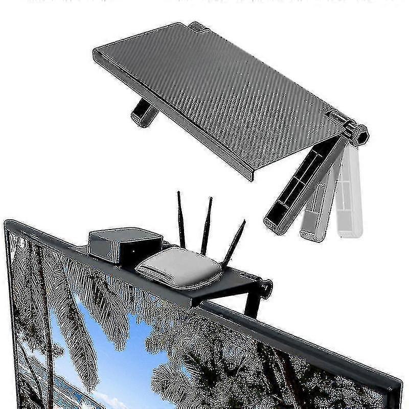Durable Tv Screen Rack Holder Laptop Desktop Stand Storage Shelf