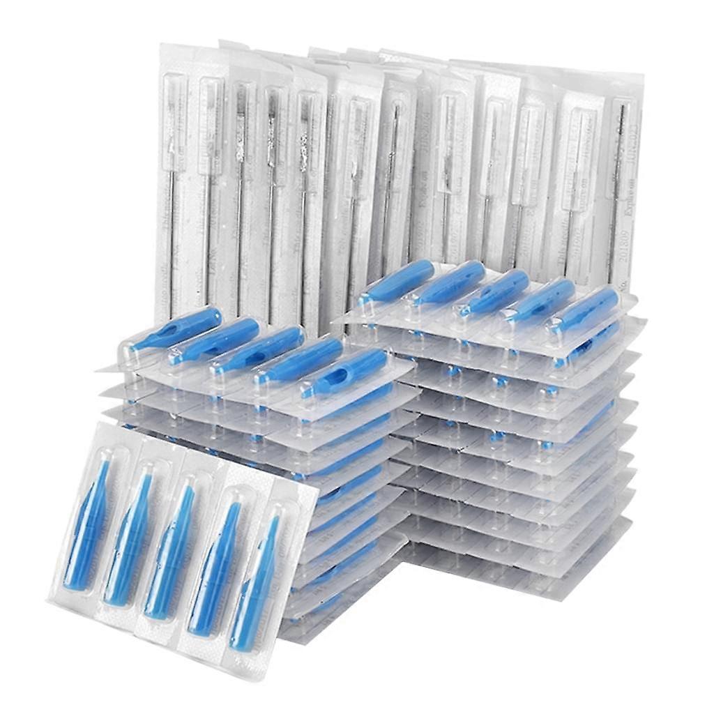 200 pieces pre-sterilized individually wrapped tattoo needles nozzle tip set