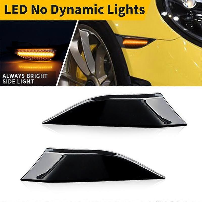 2Pcs LED Side Marker Turn Signal Light Sequential Blinker Lamps For 991 981 982 Series Targa Carrera Turbo Boxster 718