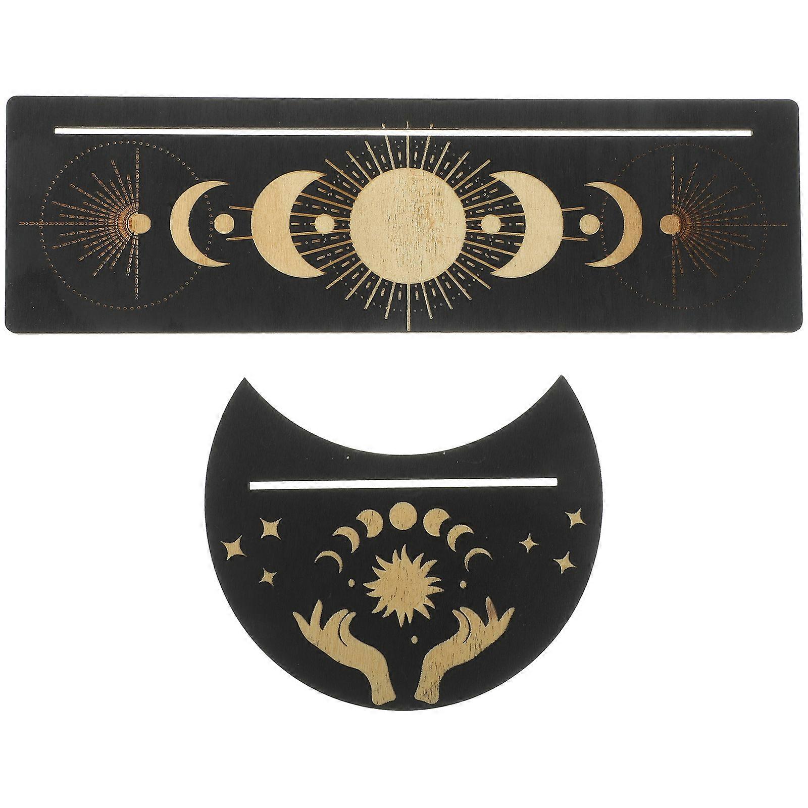 2Pcs Wooden Tarot Card Stands Altar Tarot Divination Brackets Tarot Card Holder for DIY