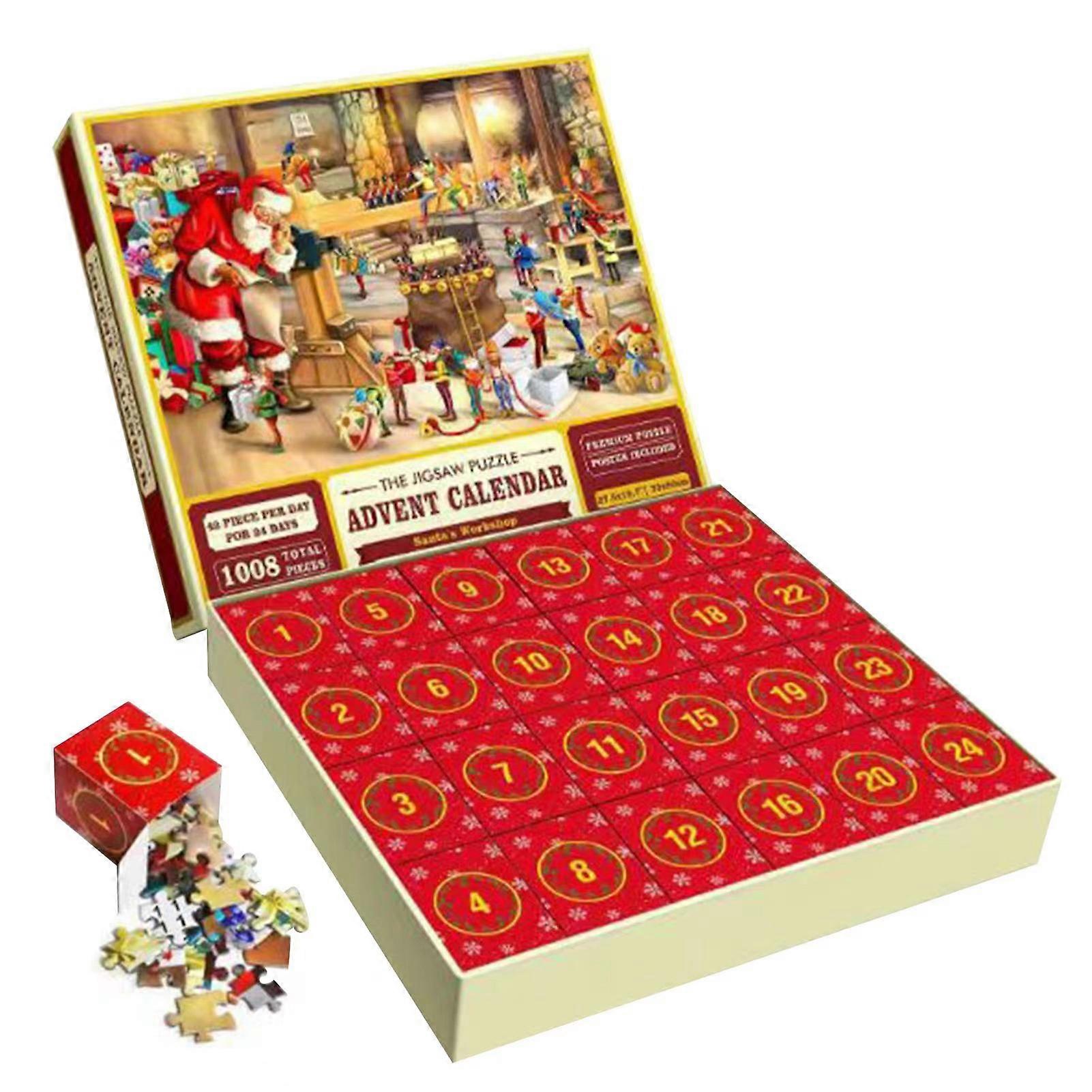 Bod Advent Calendar 2023 Christmas Jigsaw Puzzles-1008 Pieces Puzzles - 24 Boxes Adults and Kids Cou
