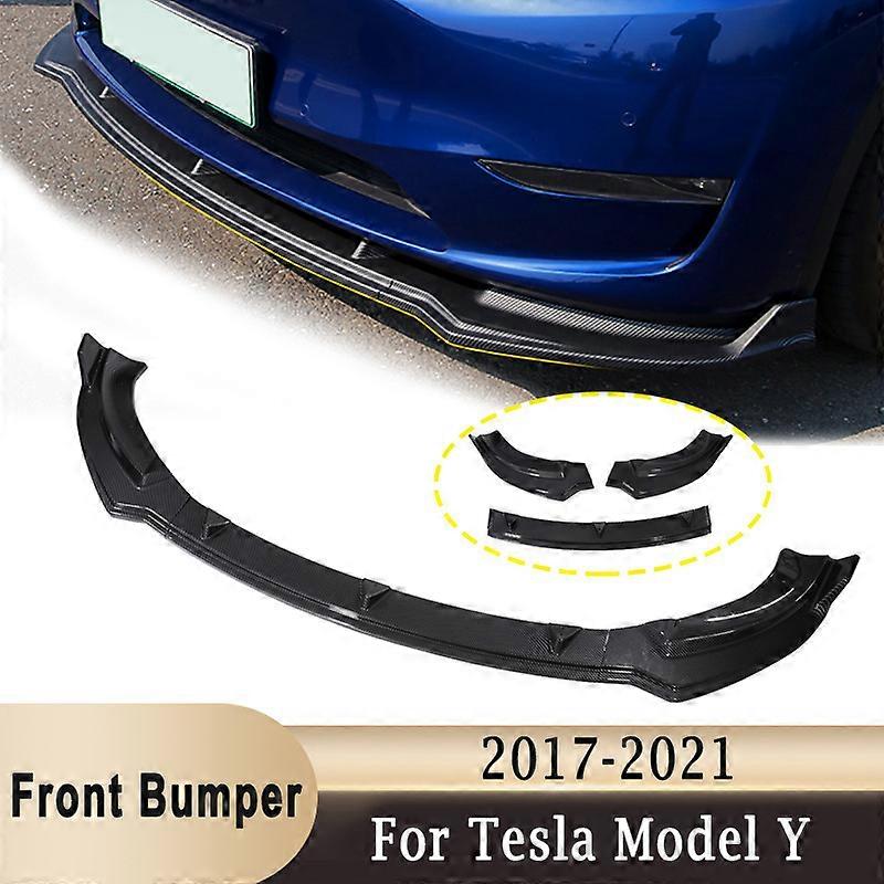 Car Front Lower Bumper Lip Spoiler for Tesla Model Y 2017-2021 Front Bumper Lip Body Kit Bumper Diffuser Spoiler Protector
