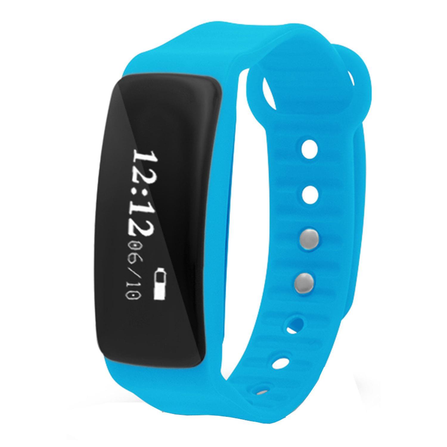 BaS-TeK V5S Fitness Tracker with HRM - Blue