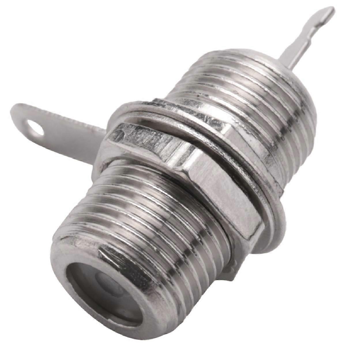 5 Pcs F Type Panel Mounted Socket Female Jack Solder Connector Adapter