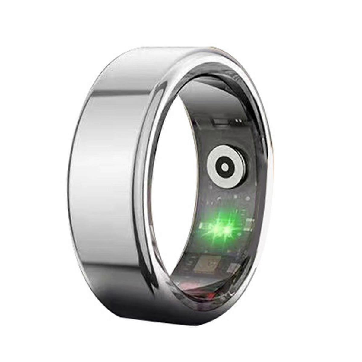 R06 Smart Ring, Helsemonitor, Hjertefrekvens Søvnmonitor IP68 Vanntett Multi-Sport Moduser Sølv