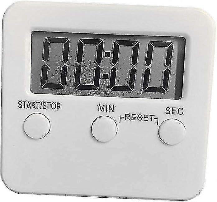 Egg Timer with Loud Alarm and Large Display, Digital Kitchen Timer, Magnetic Timer, Countdown, Sleep Alarm, Digital Stopwatch (White)