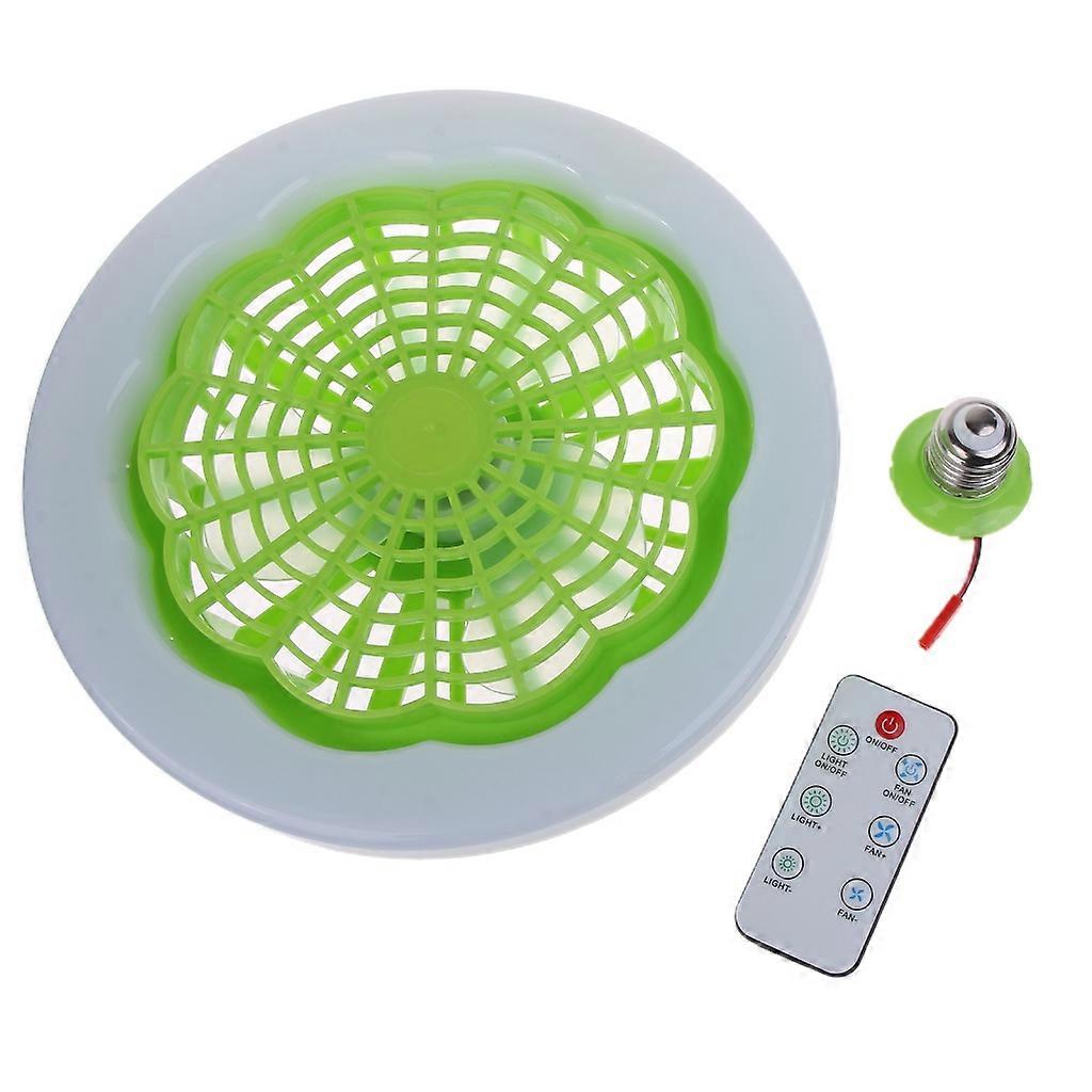 E27 LED Ceiling Fan Lamp with Remote Control White-Light Adjustable Brightness