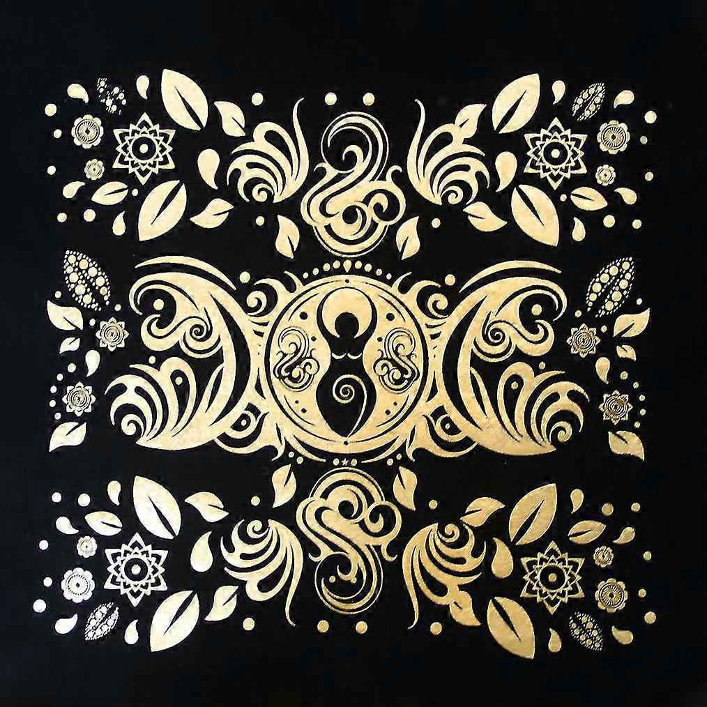 High Quality Thickened Linen Hd Pattern Bronzing Tarot Game Mat-Style 7