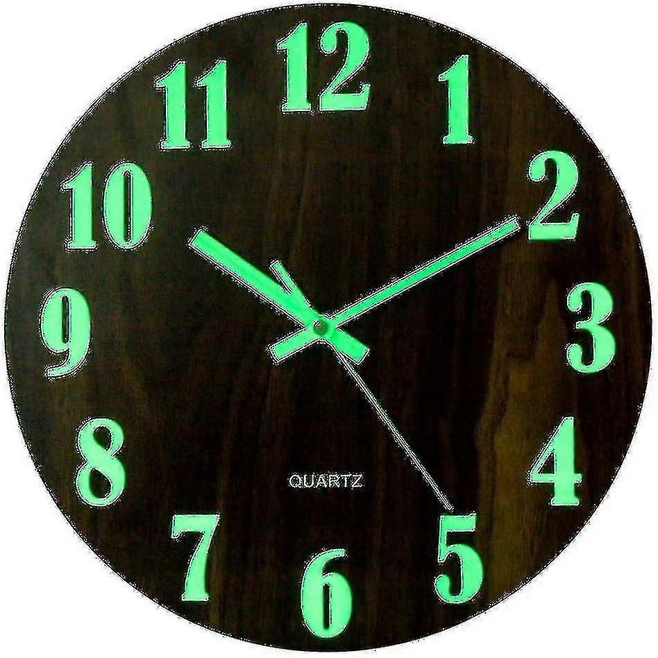 Luminous Wall Clock Modern Decorative Silent Wall Clock 30cm Large Dial | Fruugo Se