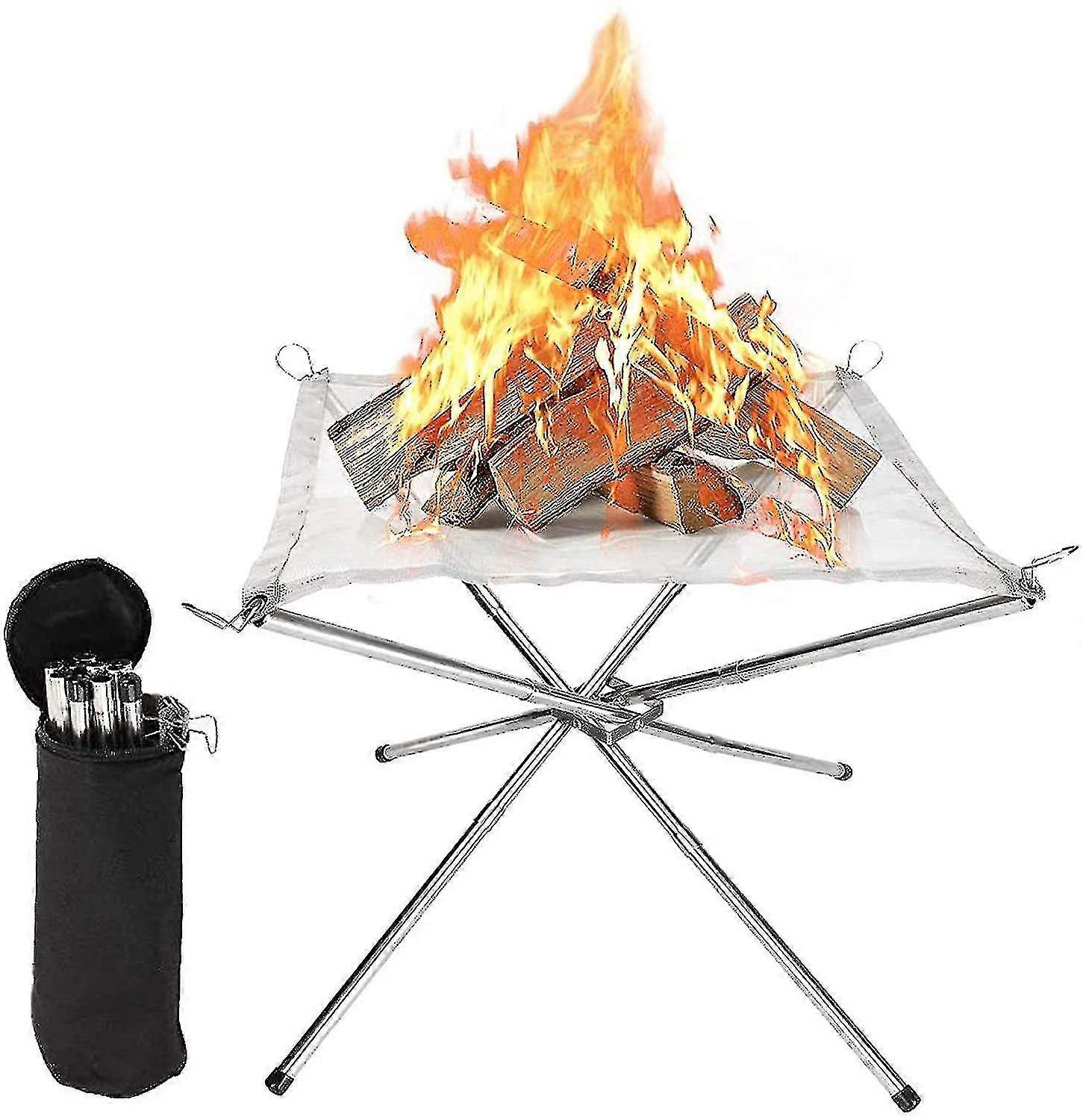 Outdoor Foldable Bonfire Pit, Used For Camping And Barbecue