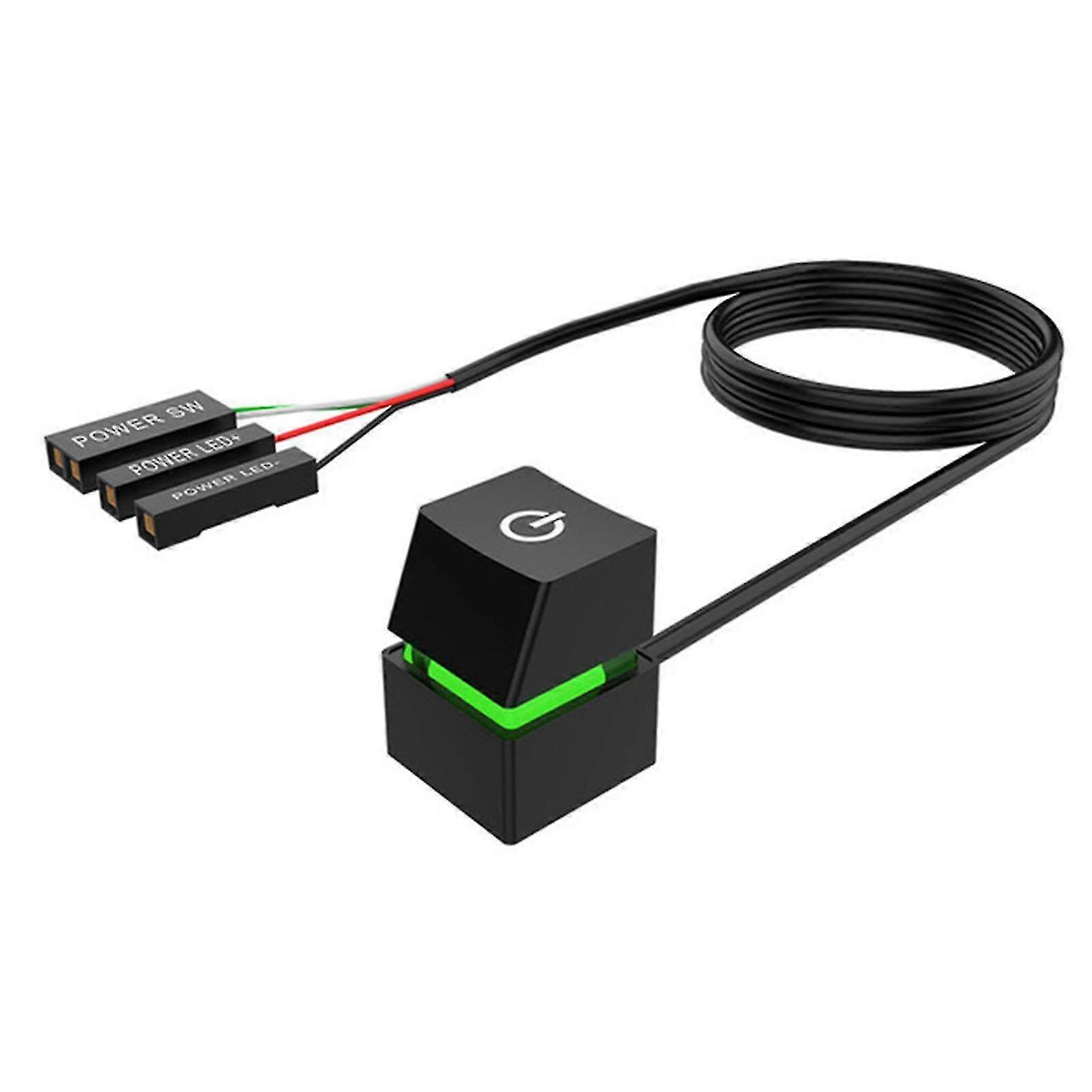 On/off Pc Power Button Switch Cable Portable Desktop Computer Led Switch Cord