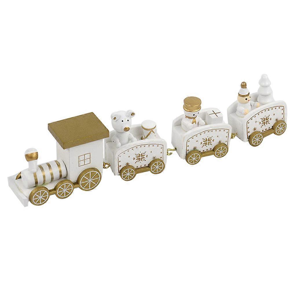 Χριστουγεννιάτικο ξύλινο τρένο διακόσμηση δημιουργικό τρένο στολίδι επιτραπέζιο δώρο για το φεστιβάλ πάρτι (τυχαίο στυλ)