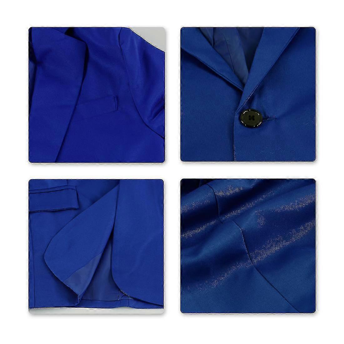 Mens Business Casual Classic Notched Lapel Double Split Pure Color One Button Suit Jacket 11 Colors TA