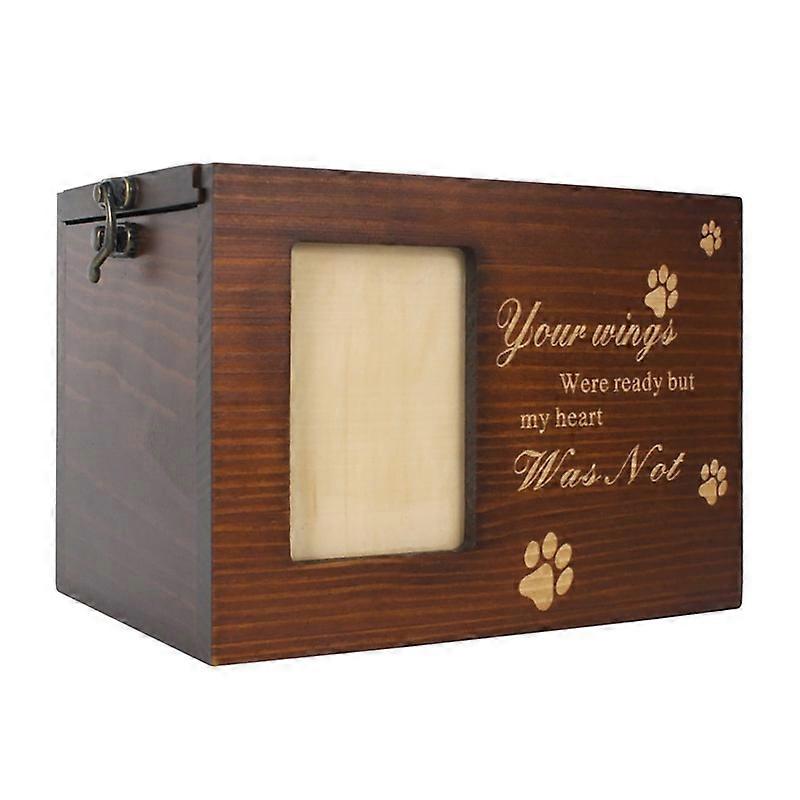 Pet Urn Box Wooden Memorial Keepsake Urns Pine Wood Memorial Keepsake Urns Cremation Urns With Photo Frame Precious Souvenirs