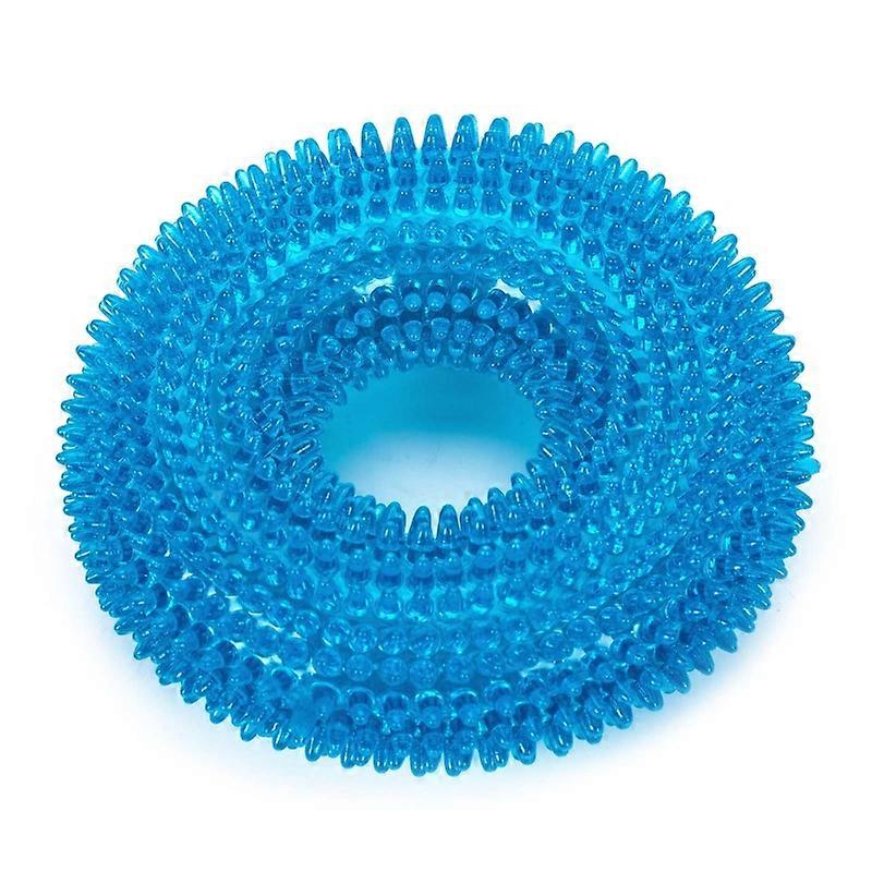 Squeak Dog Toy Thorny-Donut Chew Toy with Squeaker for Aggressive Chewer