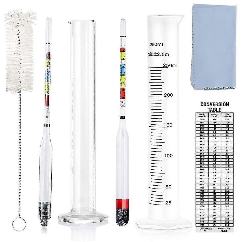Hydrometer Brew Beer,hydrometer Test Kit, Triple Scale Hydrometer For Wine Making Kit Beer Hydromet