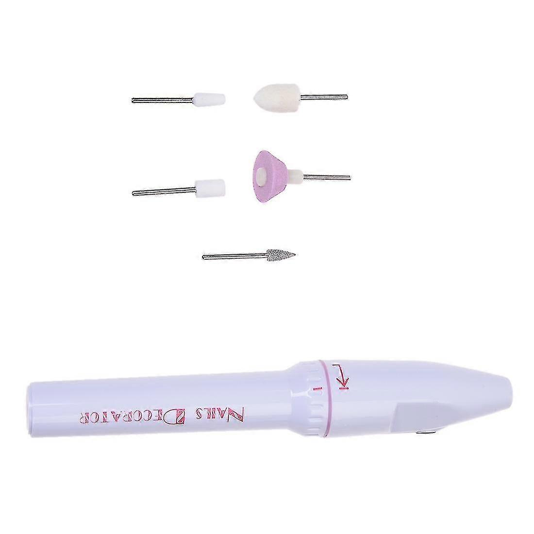 5 Bits Electric Manicure Nail Drill File Grinder Grooming Kit