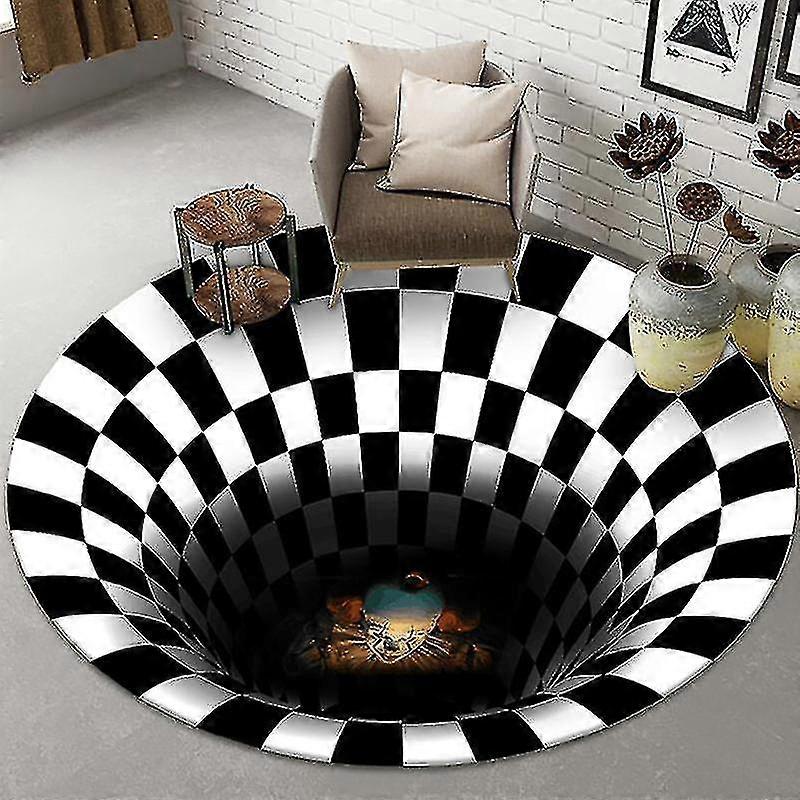 Non-IP 3d Vortex Visual Illusion Tapis Imprimé Illusion Optique Zone Pad de sol