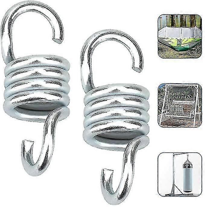 Hammock Chair Spring Extension Spring Steel Suspension Hook Spring For Hanging Porch Swings Extension Spring Heavy Duty Extension Suspension Hook Set