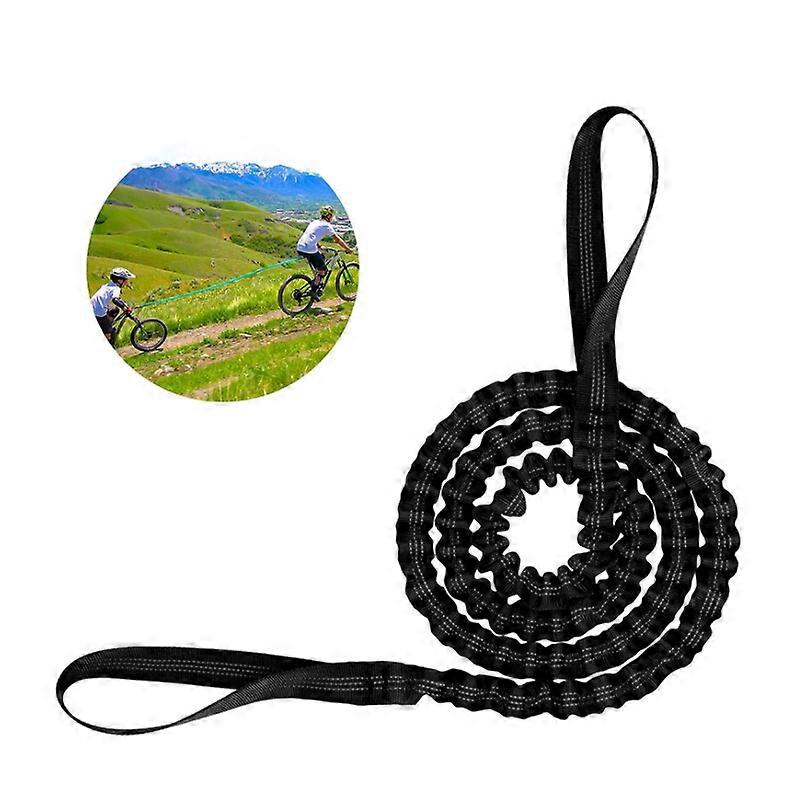 Tow Rope Bicycle Children Stretchy Bungee Rope Universal Durable Elastic Bungee Rope Compatible with All Mountain Bikes (Black)