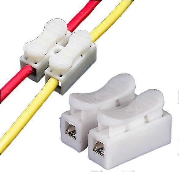 2 Way CH2 Quick Connector Cable Clamp Spring Terminal Block Wire Connector