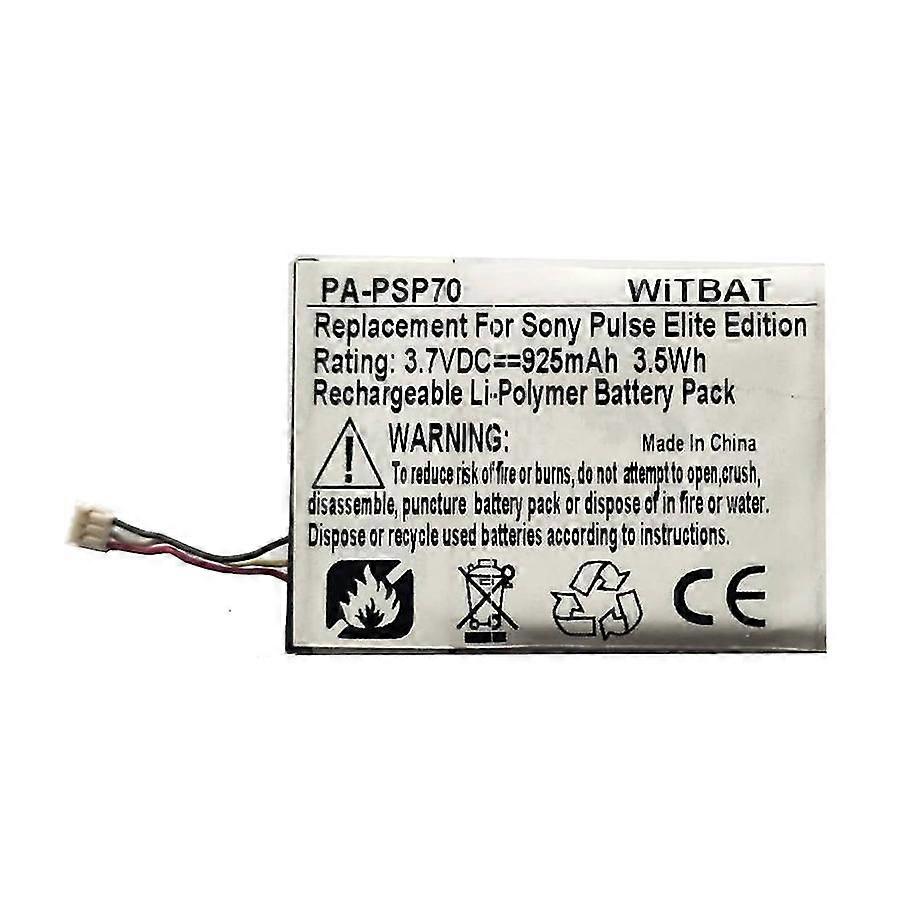 xjCompatible With Sony Pulse Elite Edition Headphone Battery Sp70c