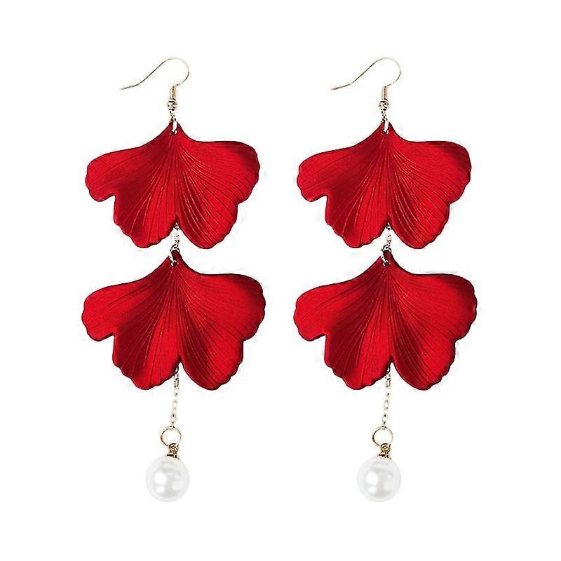 1pair Ginkgo Leaf Eardrops