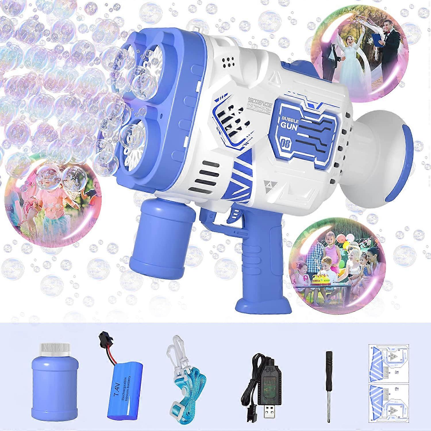 boblemaskin for barn 40 hull bazooka LED boblepistoler, for barn