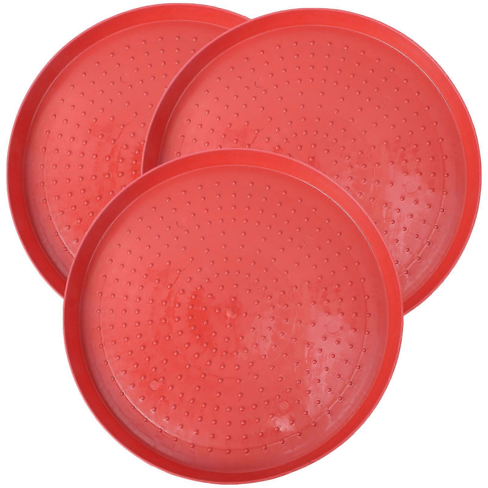 3pcs Hühnerfutter Teller Lebensmittelbehälter Futtertablett Pads Geflügelfutter Tablett