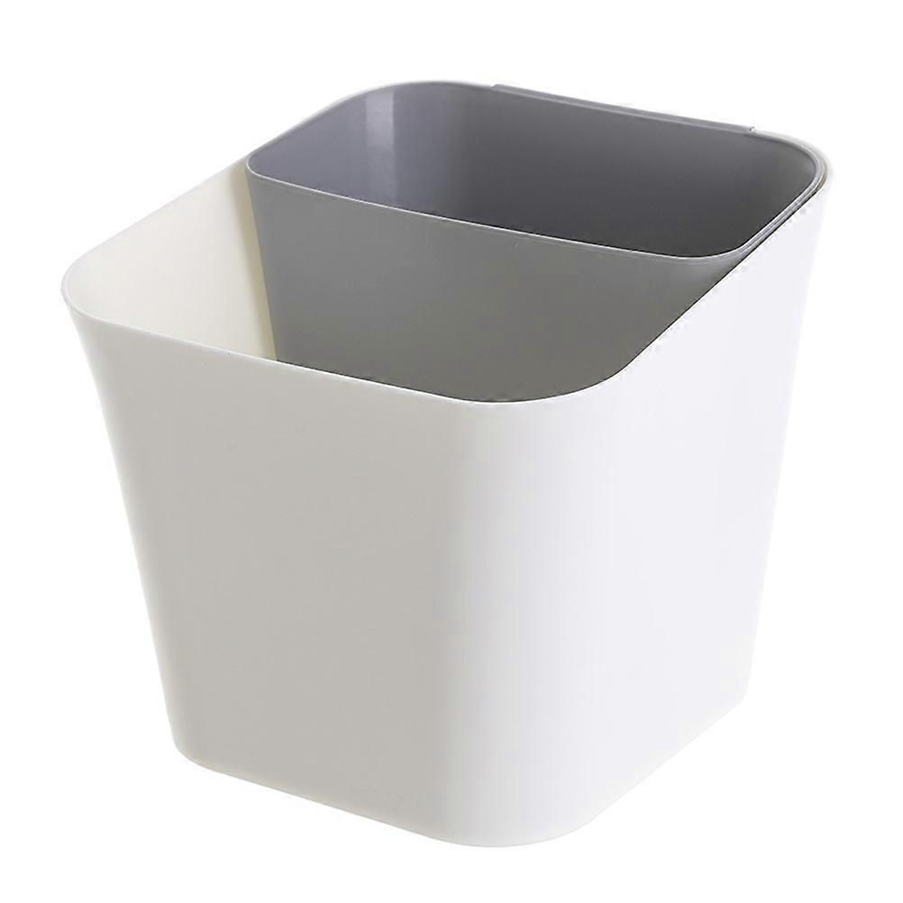 Wet and Dry Classified Waste Bin Dual-Use Trash Can Garbage Can Plastic Rubbish Container (Grey)