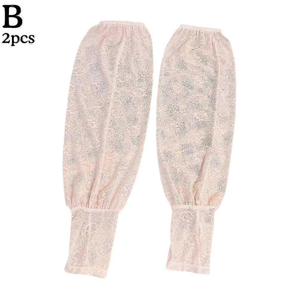 Sunscreen Lace Mesh Ice Sleeves Long Gloves Cool And Breathable