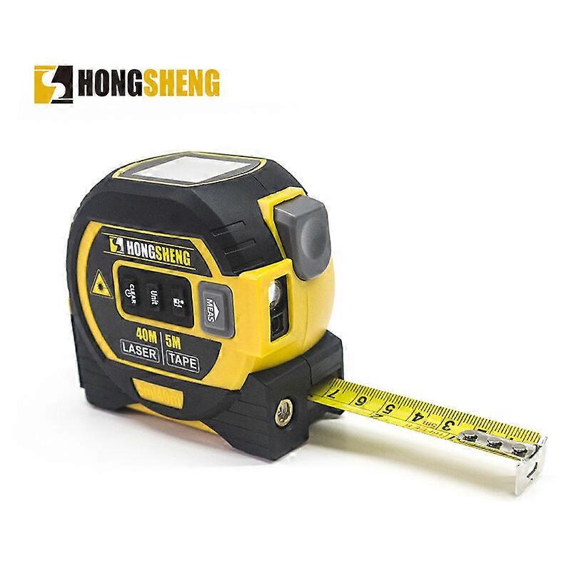 3 in 1 Digital Laser Meter with Cross Line Laser, 131Ft Digital Laser Range Finder, 16Ft Tape Measure with LCD Backlight for Distance, Area, Volume