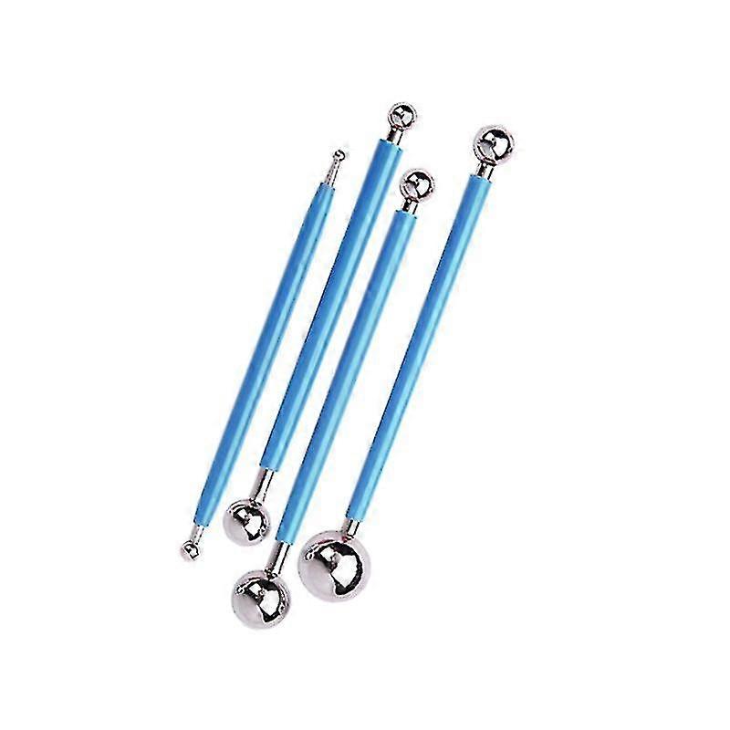 Dot Sculpting Modeling Set Double-headed Metal Ball Cake Decorating Tool Baking Tools 4 Pieces