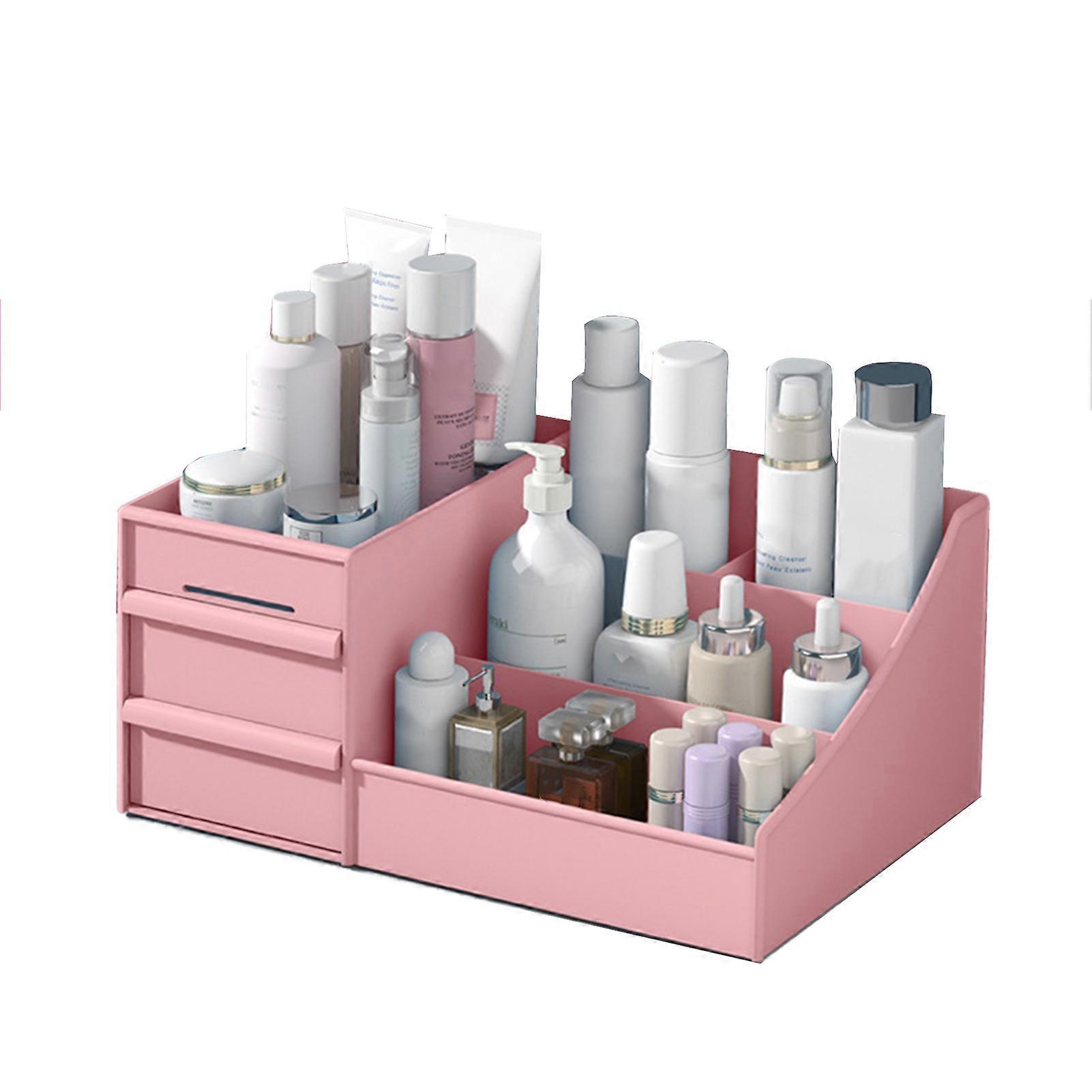 Makeup Storage Case Plastic Cosmetic Drawer Storage Box Multifunctional Storage Drawers for Bathroom Counter