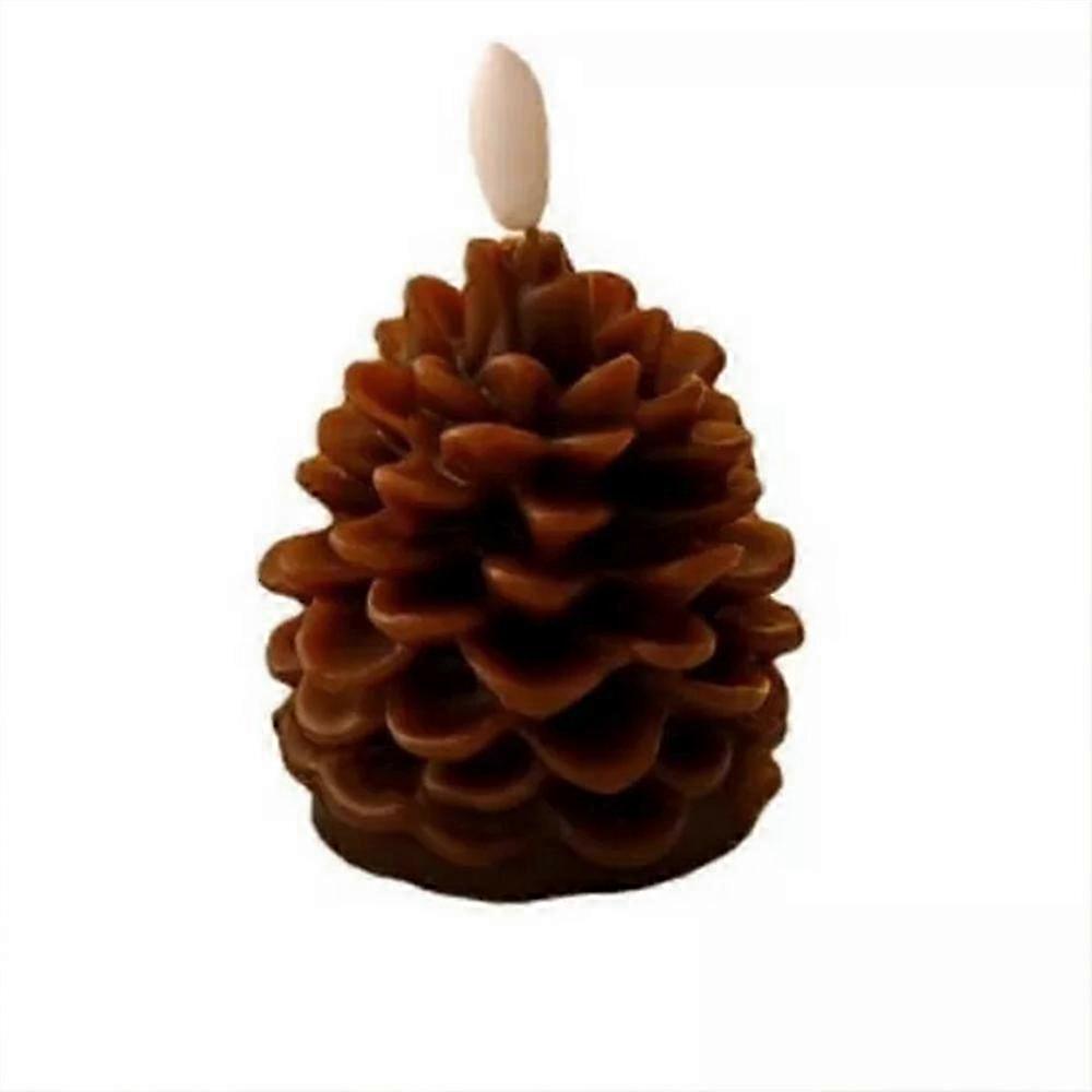 Flameless Pinecone Candles Battery Operated with 6 Hour Timer