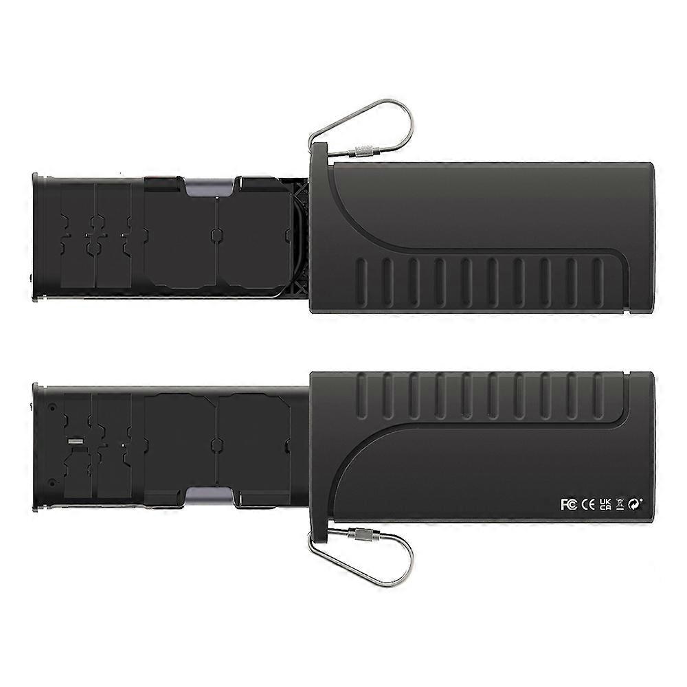 Multifunctional Memory Card Reader Storage Box 2-in-1 5Gbps High-Speed TF/SD Card Reader Carrying Case Holder Type-C Interface IP54 Waterproof